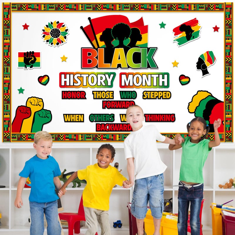 Janlaugh Black History Month Bulletin Board Decorations African American Heritage Classroom Wall Art Posters, Cultural Diversity Educational Display Set for School Office Library Home Decor(Classic) - Image 4
