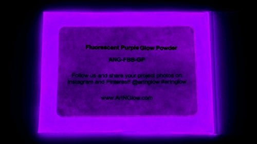 Glow in The Dark Pigment Powder Neutral and Fluorescent Color for Art Painting Fine Art Nail Art Paint and DIY Crafts Long Lasting 10 Color Options Fluorescent Purple 60 Grams 212 oz
