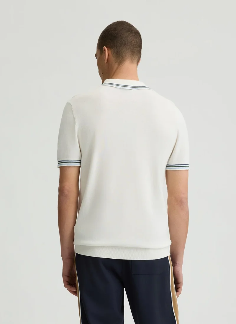 Liu Jo White Knit Polo Shirt
