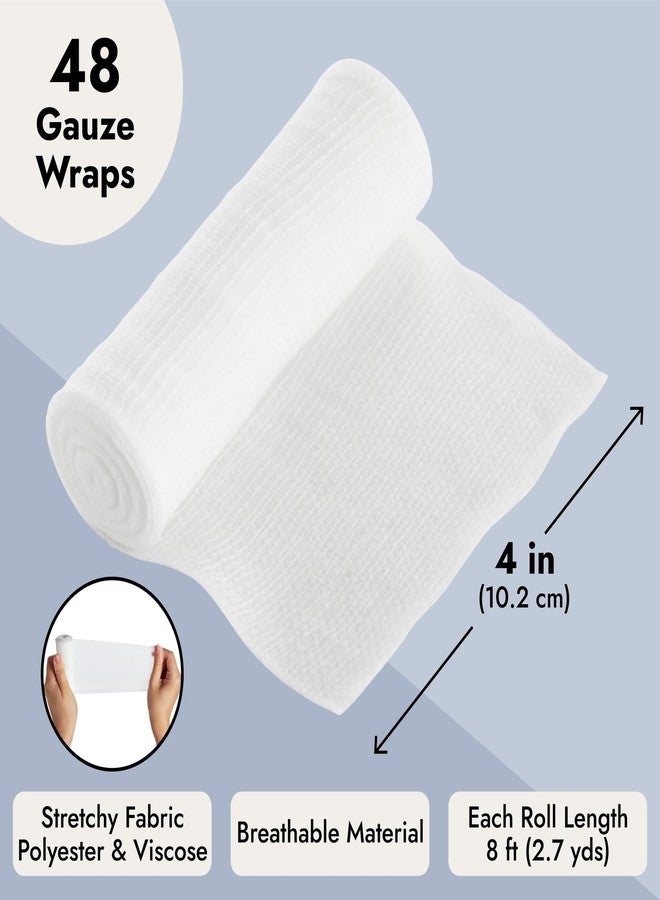 Juvale 48 Pack 4 Inch Gauze Bandage Roll, Rolled Gauze Wrap (2.6 Yards) - Image 3