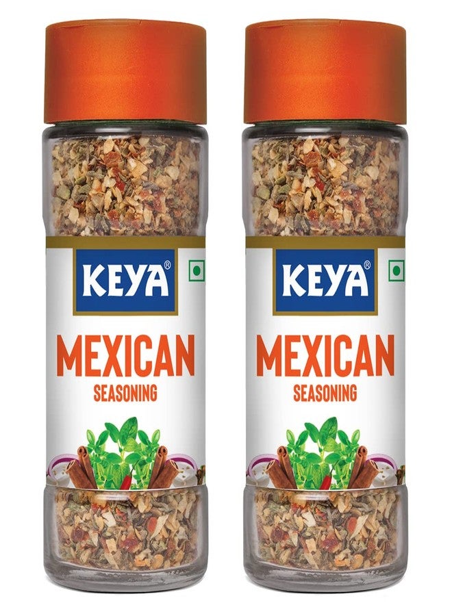 Keya Mexican Seasoning I Natural & Healthy Spice Blend for Pizza, Pasta| Glass Bottle | Premium Herbs and Spices I No Preservatives | 50gm, Pack 2 - Image 1