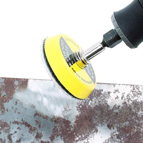 AUTOTOOLHOME 2 Inch Hook and Loop Sanding Pad with 1/8" Mandrel – Replacement Backing Pad for Sanding Discs, Drill & Rotary Tools Air Die Grinder Sander Polishing Pads 9 Pack - Image 2