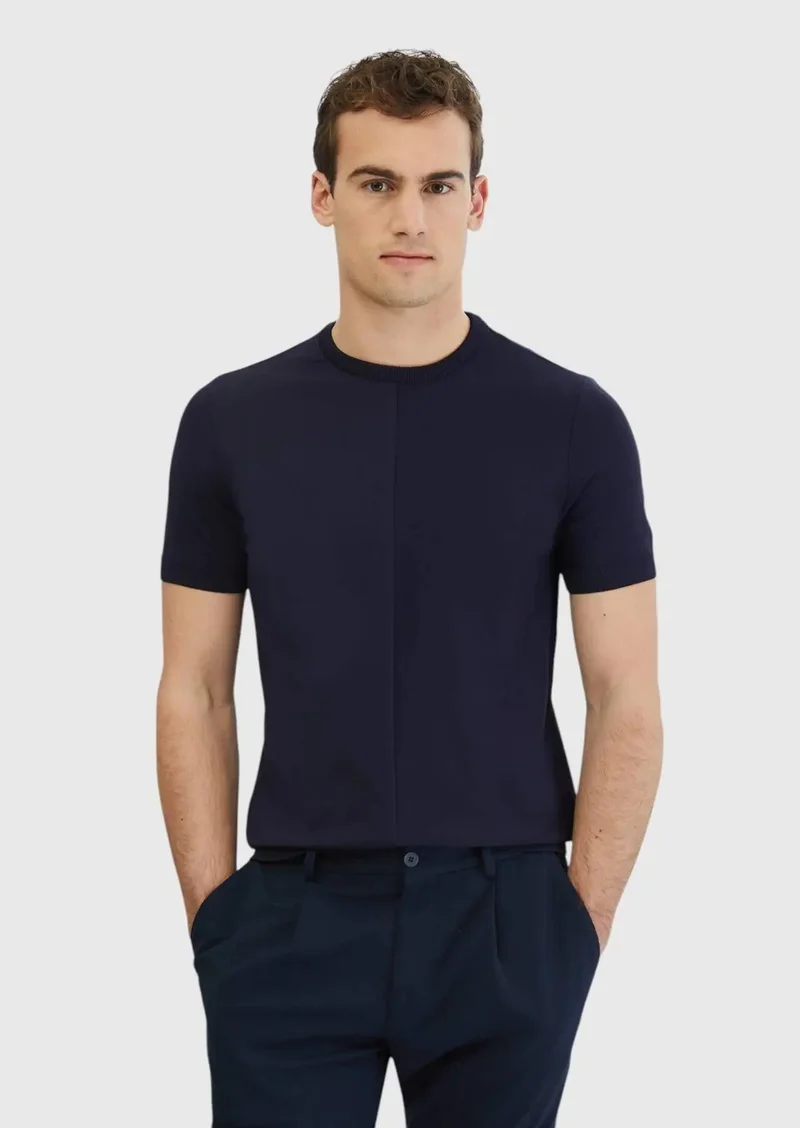 رامسي ملابس محبوكة باللون الأزرق الداكن