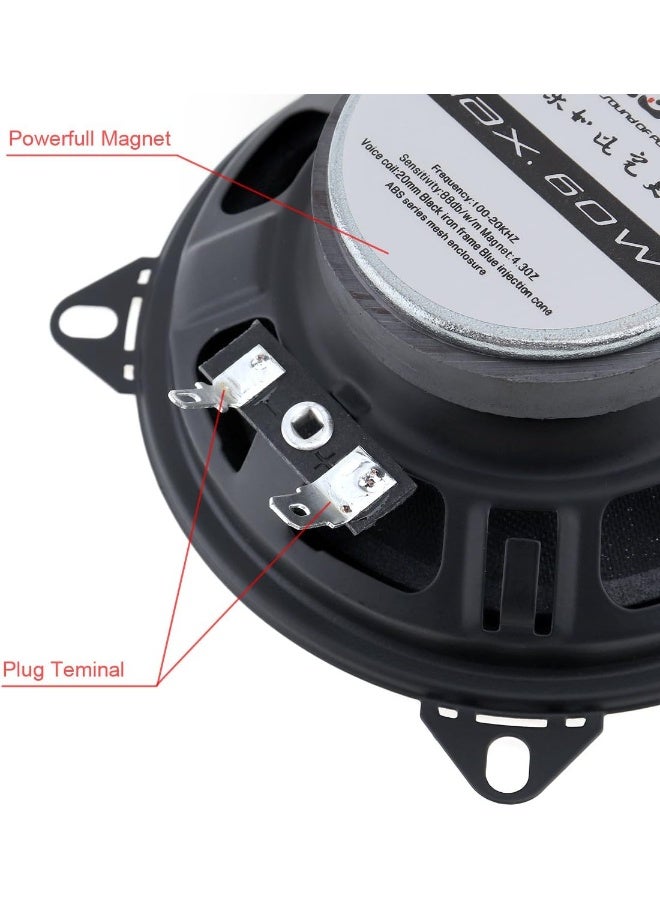 ePathChina 2pcs 4 Inch 60W 2 Way Car Coaxial Vehicle Door Auto Audio Music Stereo Full Range Frequency Hifi Speakers - Image 4