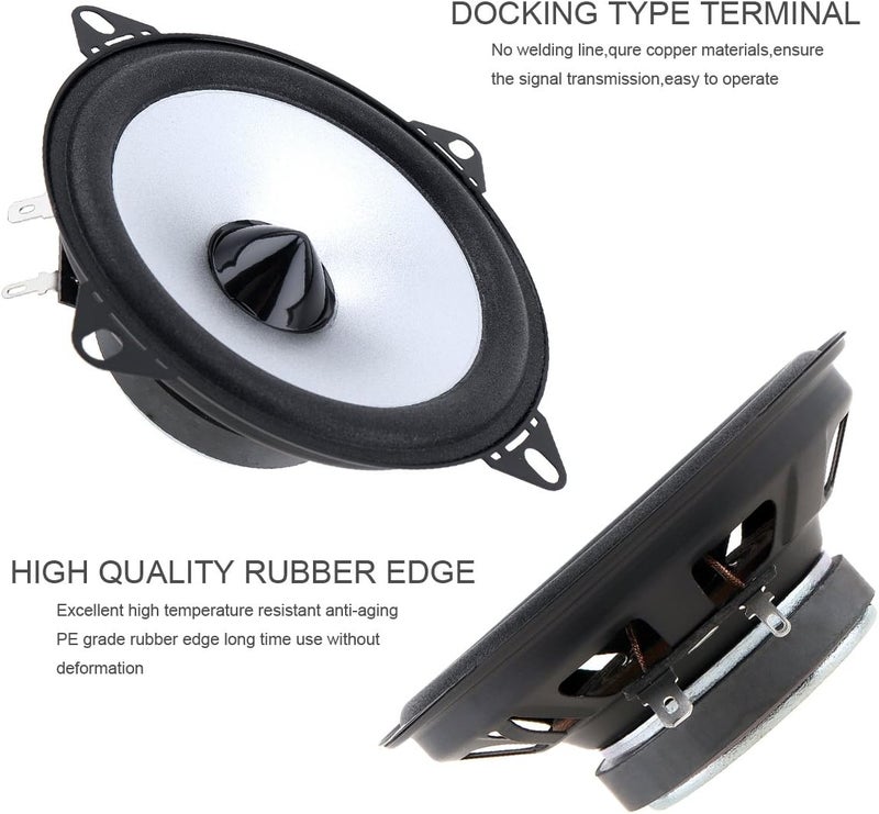 ePathChina 2pcs 4 Inch 60W 2 Way Car Coaxial Vehicle Door Auto Audio Music Stereo Full Range Frequency Hifi Speakers - Image 3