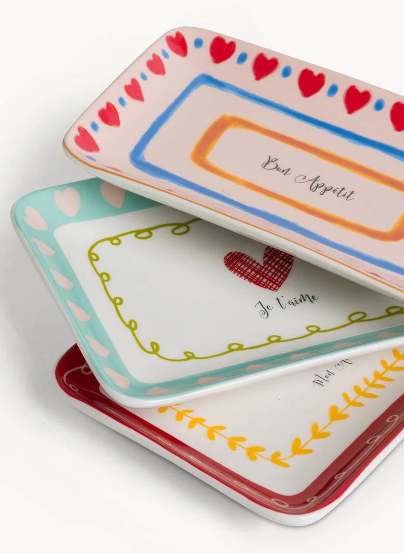 Simply Kitchen Mon Amour Bone China Serving Plate Assorted