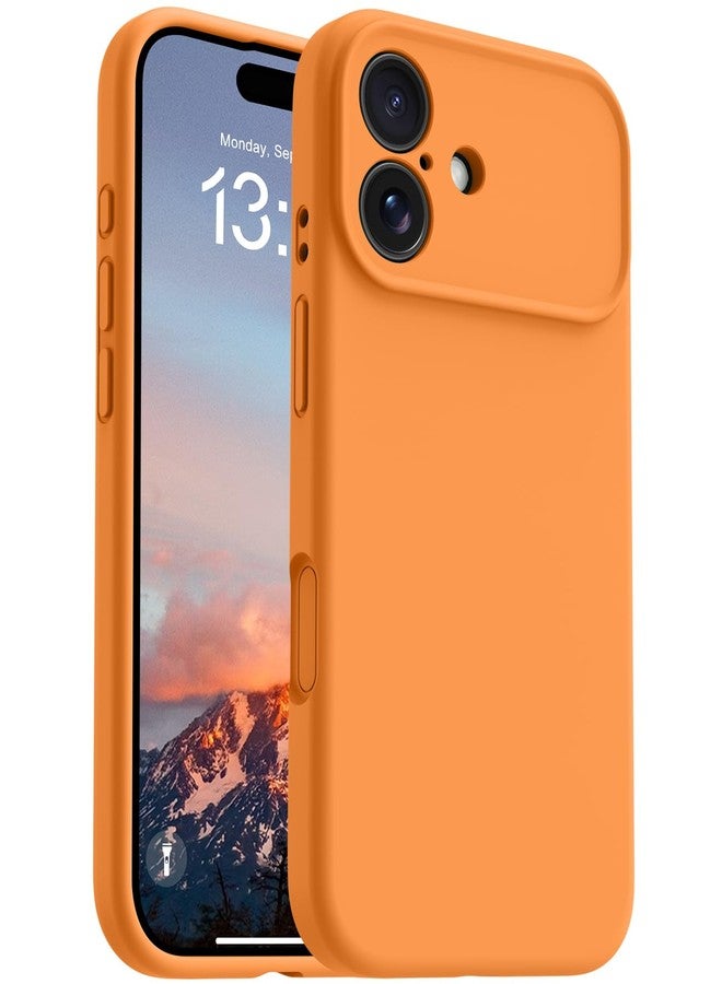 اوتوفلاي جراب OTOFLY المغناطيسي لهاتف iPhone 17، متوافق مع Magsafe، جراب كلاسيكي من السيليكون السائل، زر تحكم مدمج بالكاميرا، بطانة من الألياف الدقيقة مقاومة للخدش، برتقالي - Image 1