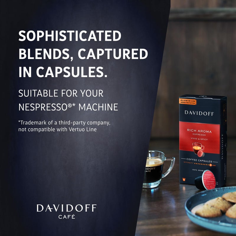 Davidoff Rich Aroma Coffee 10/12 Intensity 10X Capsules, 1.94 Oz 55 G - Image 3