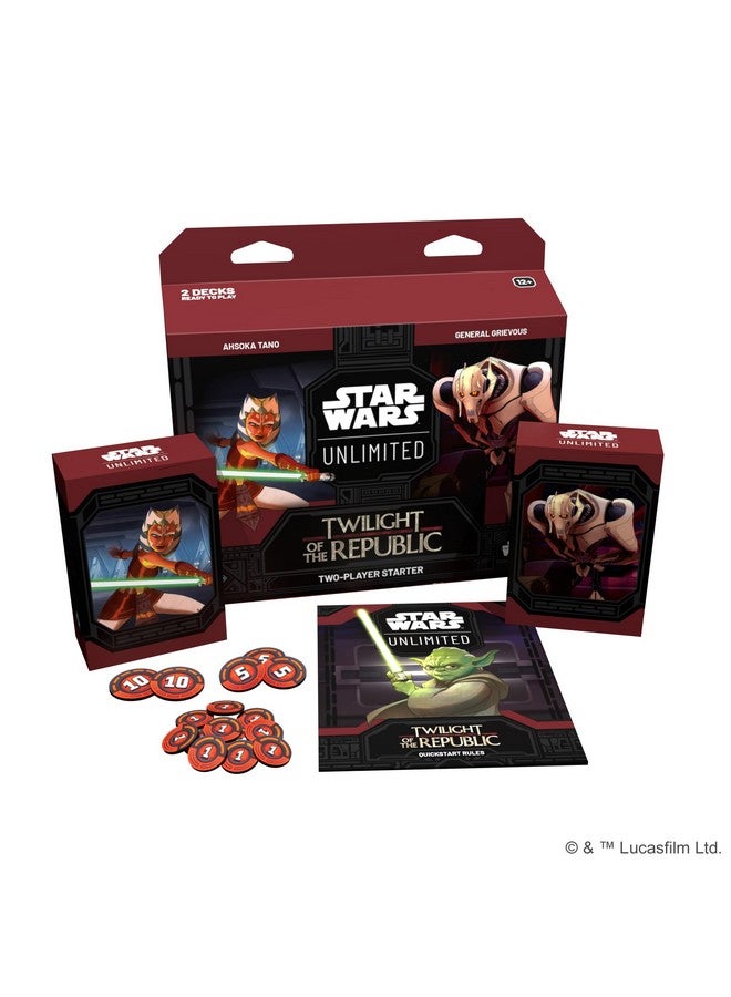 Fantasy Flight Games Fantasy Flight Games Star Wars: Unlimited TCG Twilight of The Republic Starter Set - Master The Clone Wars! Trading Card Game for Kids and Adults, Ages 12+, 2 Players, 20 Min Playtime, Made  - Image 2