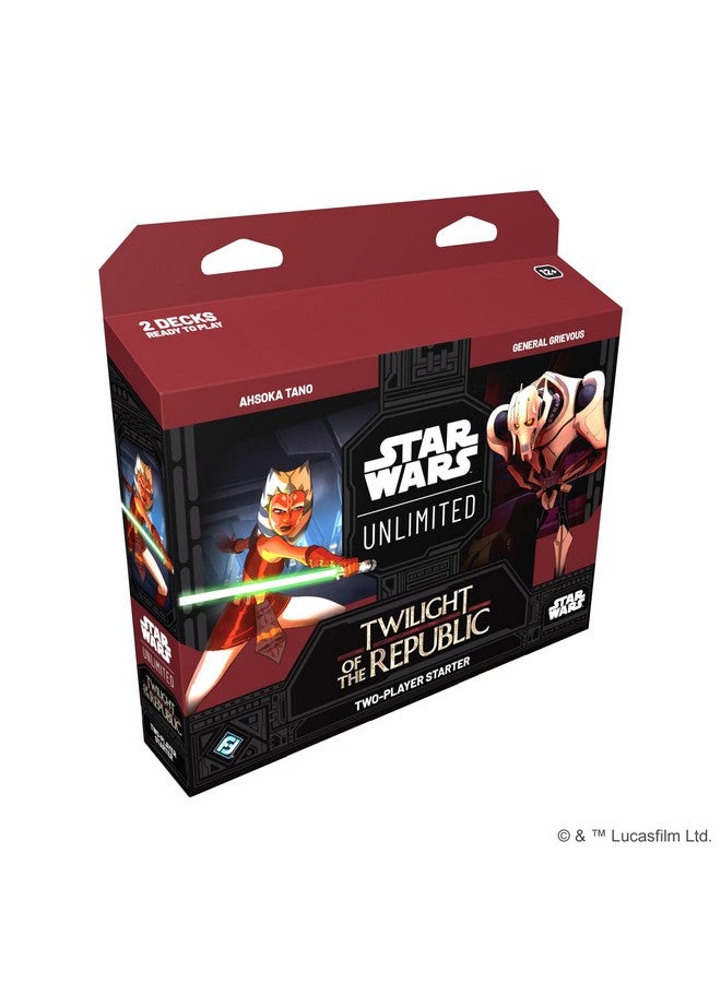 Fantasy Flight Games Fantasy Flight Games Star Wars: Unlimited TCG Twilight of The Republic Starter Set - Master The Clone Wars! Trading Card Game for Kids and Adults, Ages 12+, 2 Players, 20 Min Playtime, Made  - Image 1