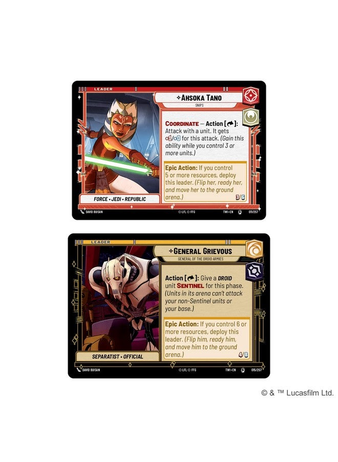 Fantasy Flight Games Fantasy Flight Games Star Wars: Unlimited TCG Twilight of The Republic Starter Set - Master The Clone Wars! Trading Card Game for Kids and Adults, Ages 12+, 2 Players, 20 Min Playtime, Made  - Image 4