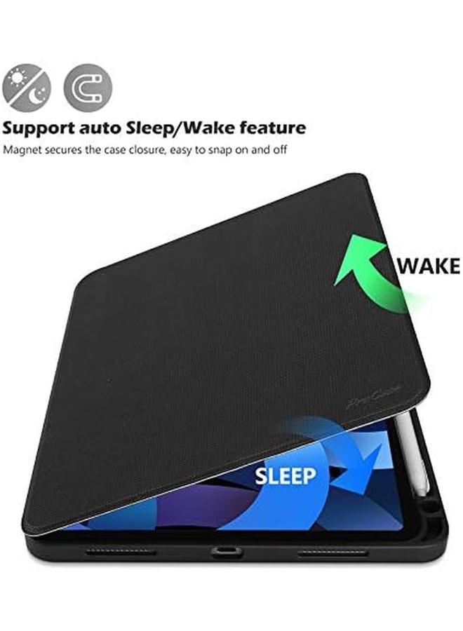 Procases Ipad Air 5 4 Case 10.9 Inch 2022 2020 With Pencil Holder Slim Protective Folio Stand Cover For Ipad Air 5Th 4Th Generation 10.9" Black - Image 4
