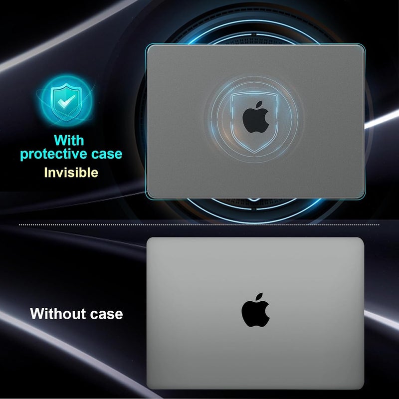 إيوكو حافظة EooCoo متوافقة مع Macbook Air 13.6 بوصة M5 M4 M3 M2 A3449 A3240 A3113 A2681، إصدارات 2026 و2025-2022، [فائقة النحافة] غطاء صلب شفاف غير لامع واقٍ، [ملمس أصلي] - رمادي فضائي - Image 2