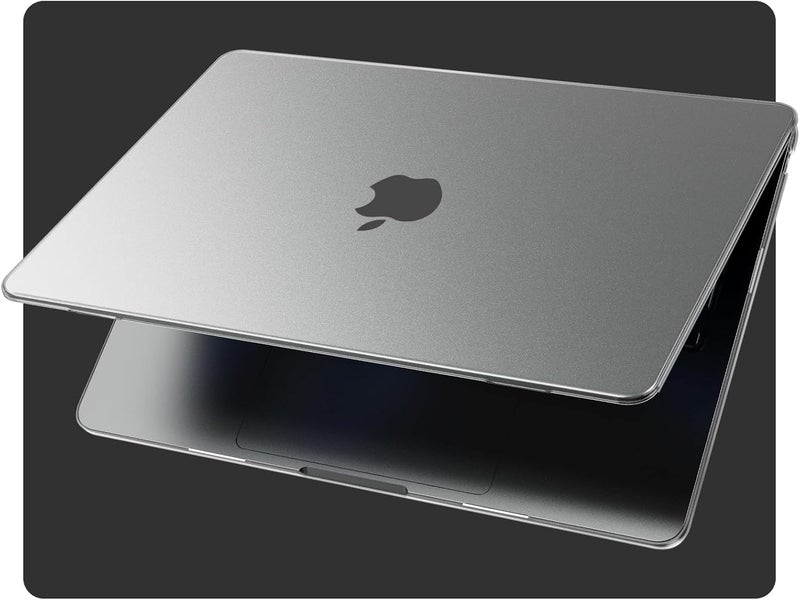 إيوكو حافظة EooCoo متوافقة مع Macbook Air 13.6 بوصة M5 M4 M3 M2 A3449 A3240 A3113 A2681، إصدارات 2026 و2025-2022، [فائقة النحافة] غطاء صلب شفاف غير لامع واقٍ، [ملمس أصلي] - رمادي فضائي - Image 1