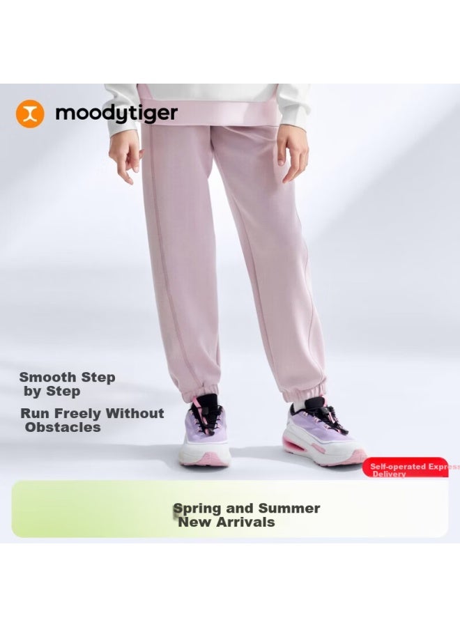 Moodytiger Milk Skin Pants Children's Long Pants Soft Skin-friendly Spring New Boys' Pants Simple Girls' Sports Jogger Pants - Image 1