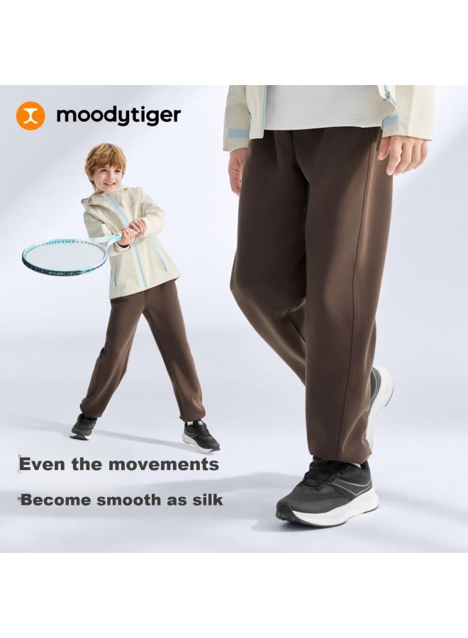 Moodytiger Milk Skin Pants Children's Long Pants Soft Skin-friendly Spring New Boys' Pants Simple Girls' Sports Jogger Pants - Image 2
