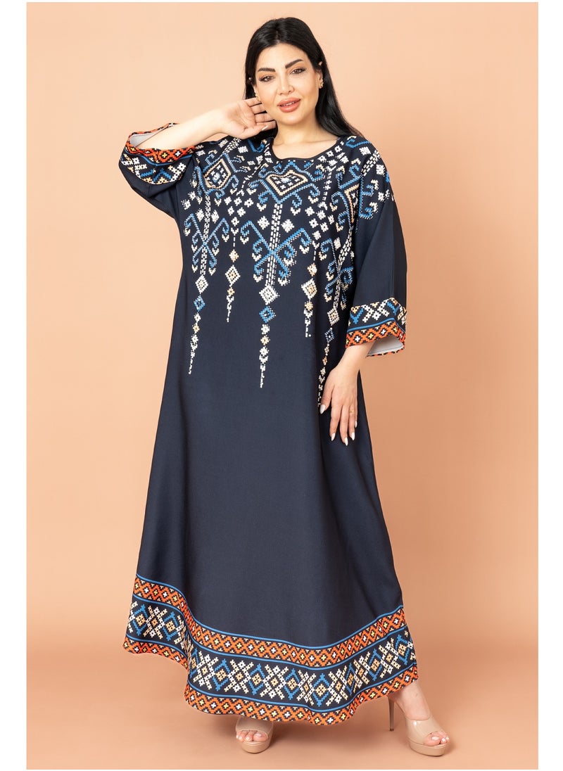 IKKXA Oriental Charm Jalabiya Blue  - Image 1