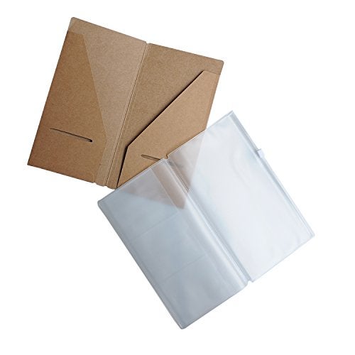 Wanderings Zipper Case and Kraft Card Sleeve Holder Travelers Journal Accessories Pack 2-Pack for Refillable Travel Journals - A5 Size - 8.25 x 5.25 - Image 1