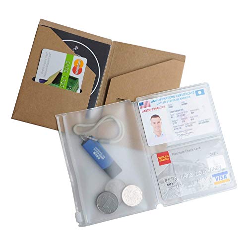 Wanderings Zipper Case and Kraft Card Sleeve Holder Travelers Journal Accessories Pack 2-Pack for Refillable Travel Journals - A5 Size - 8.25 x 5.25 - Image 2