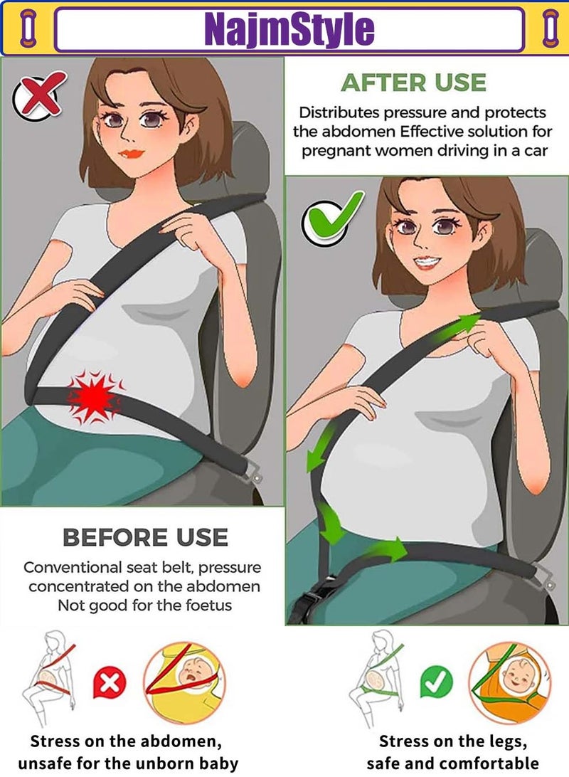 NajmStyle Pregnancy Safety Belt & Bump Belt - Comfort and Protection for Pregnant Women, Protect Baby's Tummy, Suitable for Women and Men - Image 2