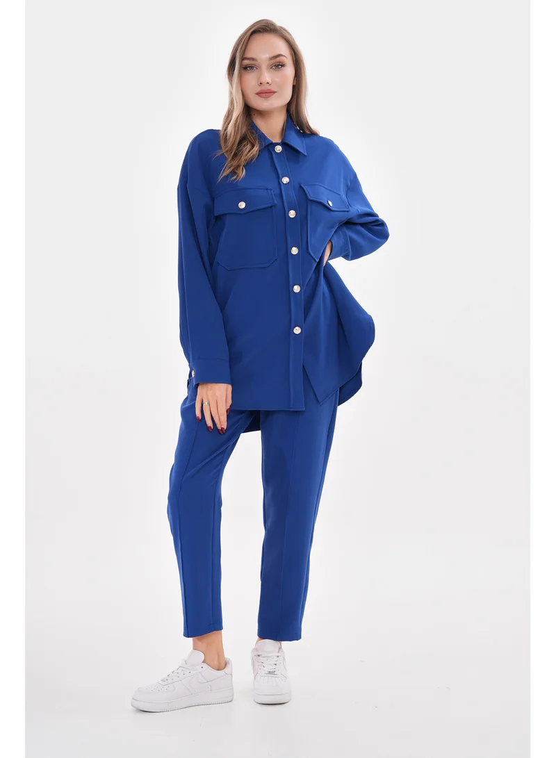 مارفيلا باي رشا طقم كاجوال من قطعتين بجيوب عملية