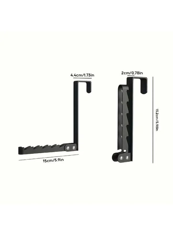منظم الخطاف الأسود القابل للطي المعلق على الباب للتخزين السهل - Image 4