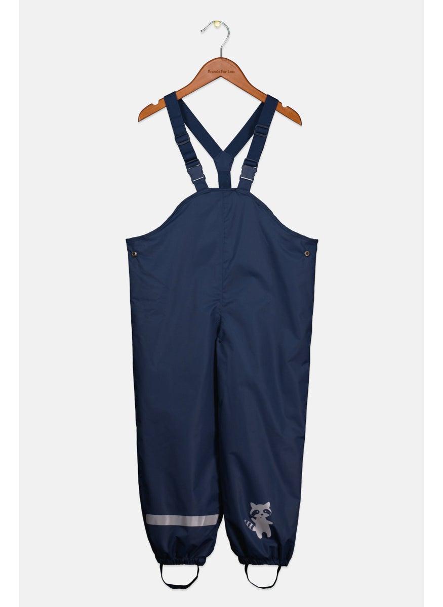 Tchibo Kids Boy Graphic Print With Suspender Thermal Pants, Navy  - Image 1
