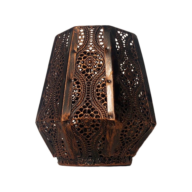 2 pcs Morocco Style Hollow Out Candlestick Retro Iron candleholder Household Decor - Image 1