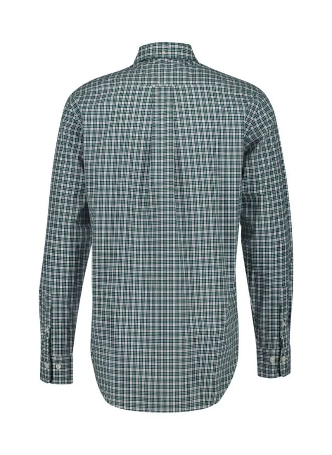 غانت Gant Regular Fit Small Checked Poplin Shirt