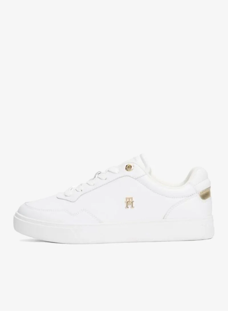 TOMMY HILFIGER Leather TH Monogram Plaque Court Trainers