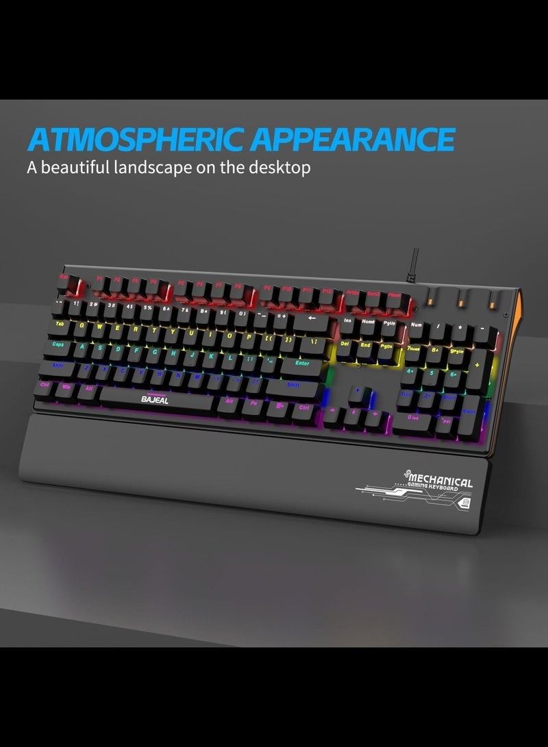 BAJEAL Mechanical Gaming Keyboard K600 with Palm Rest - Image 2