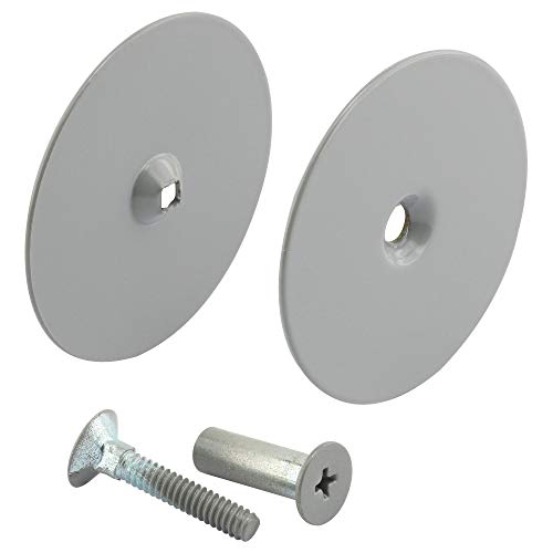 PrimeLine U 9515 Steel Door Hole Cover Plate Gray Single Pack