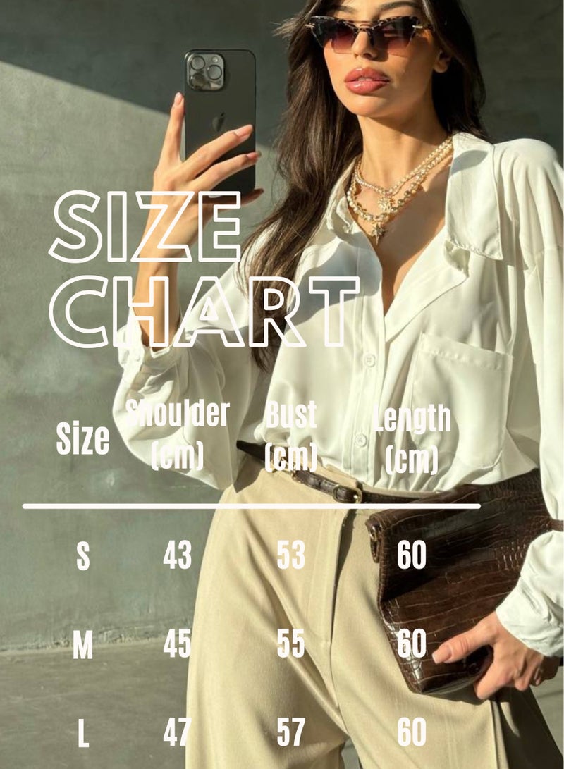 جوي قميص حرير ابيض - Image 5