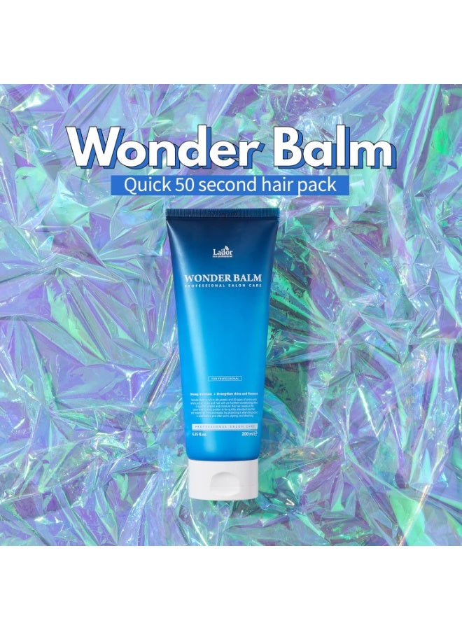 Lador LA'DOR Wonder Balm 200ml Hair Treatment Conditioner Moisturizing Silk Protein Intensely Nourishes Curls With Irreplaceable Substances Restores Softness for Beautiful and Healthy Hair - Image 4