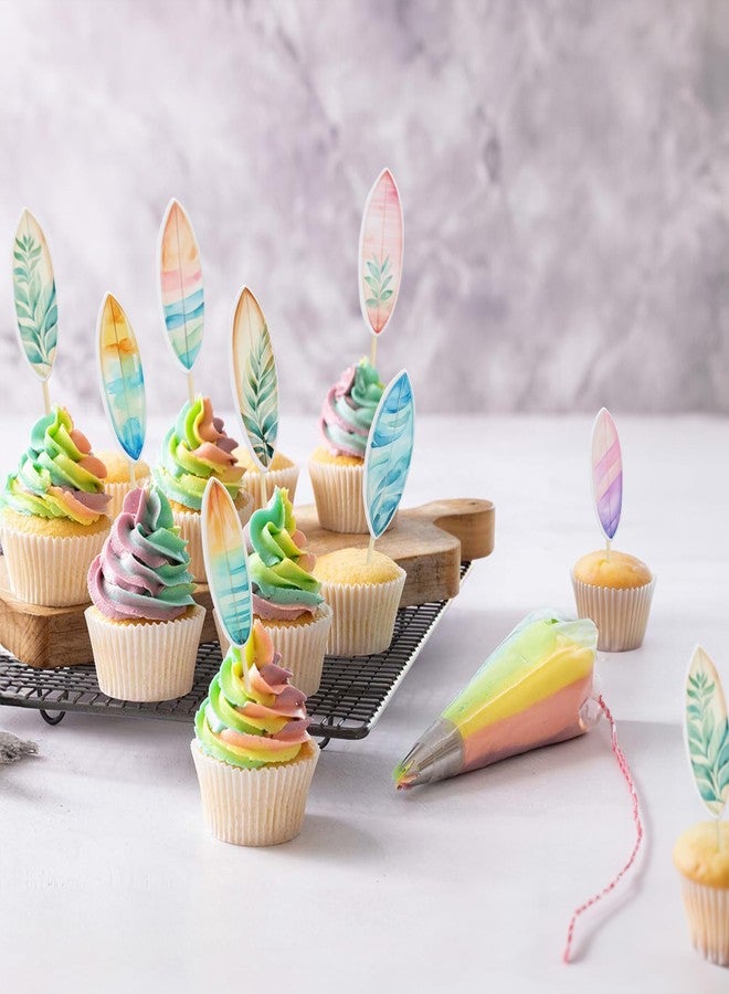 Ephlyn 40Pcs Surfboard Cupcake Toppers Surfboard Beach Cake Decorations Picks Surfboard Mini Accents for Swimming Pool Summer Beach Party Luau Birthday Baby Shower Party Supplies - Image 5