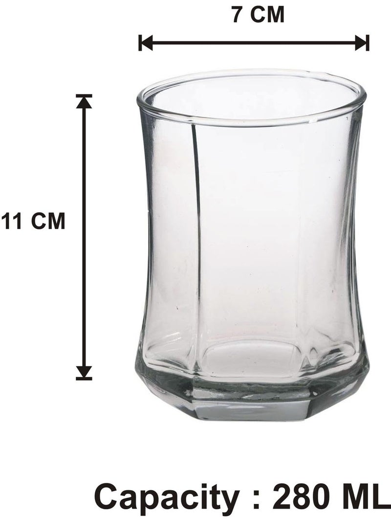 Somil Clear Elegance: Timeless Glass Designs for Every Occasion, 280 ml, Capacity, Pack of 1, Size: 11 X 7 X 7 CM - Image 3