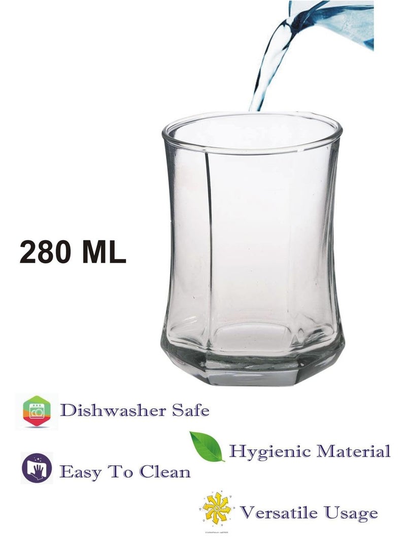 Somil Clear Elegance: Timeless Glass Designs for Every Occasion, 280 ml, Capacity, Pack of 1, Size: 11 X 7 X 7 CM - Image 4
