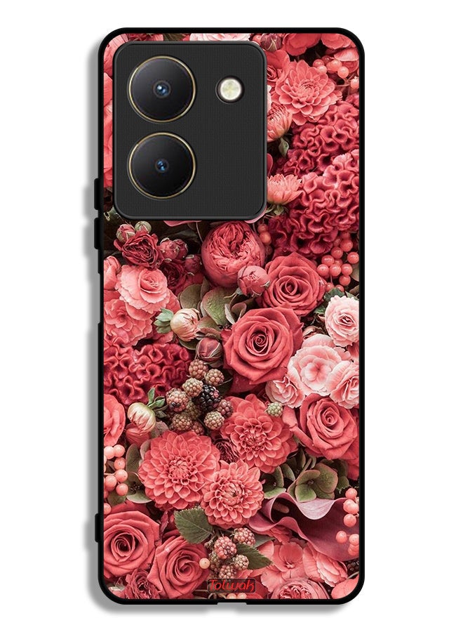 Tolwak vivo Y27s Protective Case Cover Peach Roses - Image 1