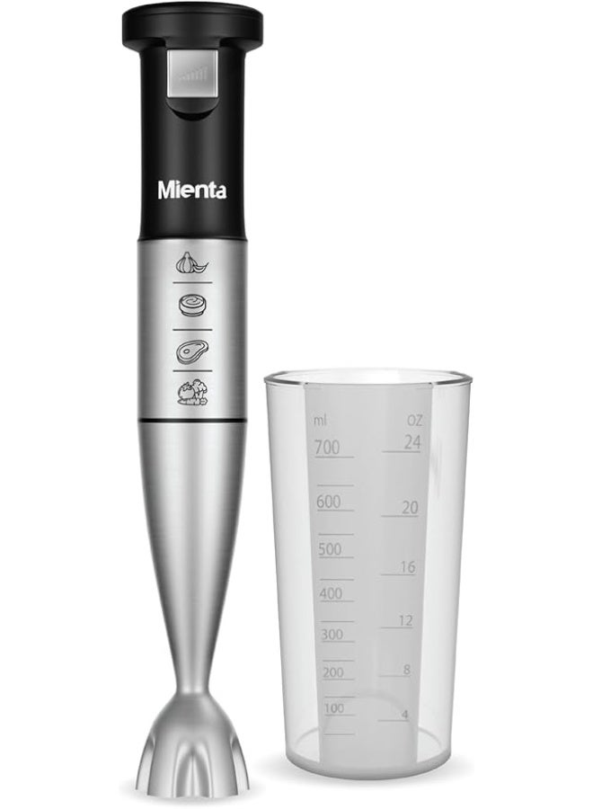 ميانتا خلاط Mienta يدوي بقوة 1000 وات سعة المفرمة و بولة 700 مل - ستانلس - HB111735A - Image 1