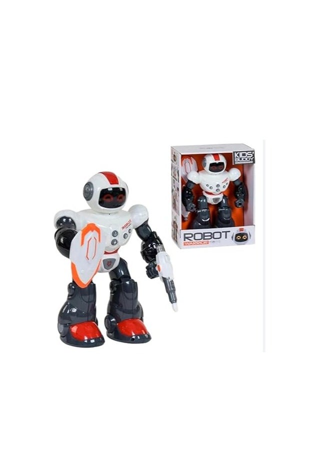 Robot Warrior with armour upper body rotates 360° Robot Toy Sound Cartoon Toy Robot with lights and music  - Image 2