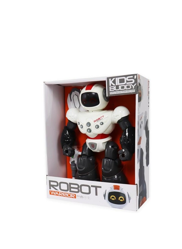 Robot Warrior with armour upper body rotates 360° Robot Toy Sound Cartoon Toy Robot with lights and music  - Image 3