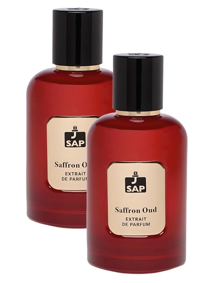 SAP 2 Pieces Saffron Oud Perfume For Unisex 100ml EDP - Image 1