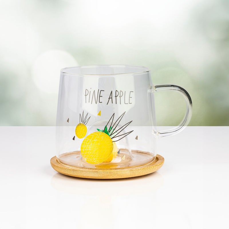 Glass Mug - Pineapple Figure