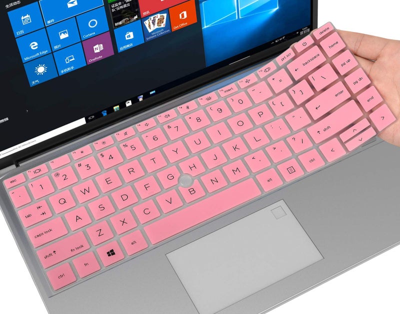 CaseBuy Keyboard Cover for HP EliteBook 840 G7 G8 14" Notebook, HP EliteBook 845 G8 G7 14" Notebook Keyboard Protector Skin Accessories, Pink - Image 1