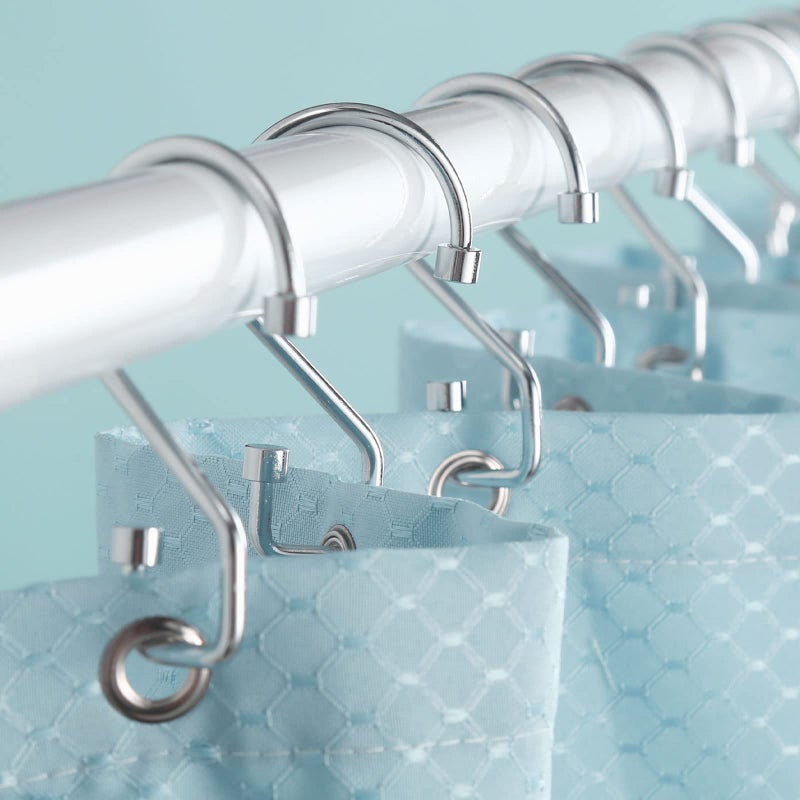 Goowin 12 Pcs S Shape Shower Curtain Rings, Rustproof Black Shower Curtain Rings, Multi-Functional Shower Hooks for Shower Curtain, Kitchen Utensils, Clothing, Towels, Chrome - Image 2