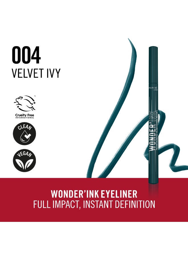 RIMMEL LONDON Wonder'Ink Precision Eyeliner Pen - 004 - Velvet Ivy, 1ml - Image 3
