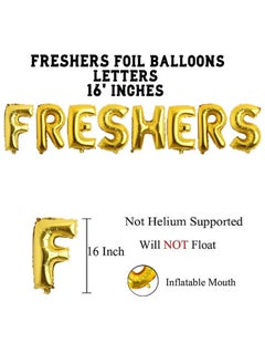 توي إكس إي بالونات حروف TOYXE FRESHERS الذهبية، عبوة مكونة من 8 قطع  - Image 2