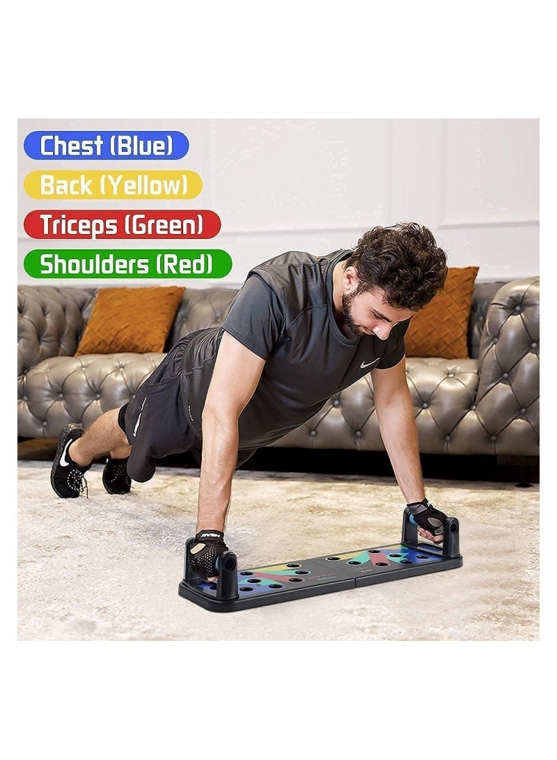 Bukela Push Up Board  Push up Stand Fitness Portable Push Up Board System, 14 in 1 Body Building Exercise Tools Workout Push Up Stands, Push Up Workout Board Training System for Men Women (Black) - Image 4