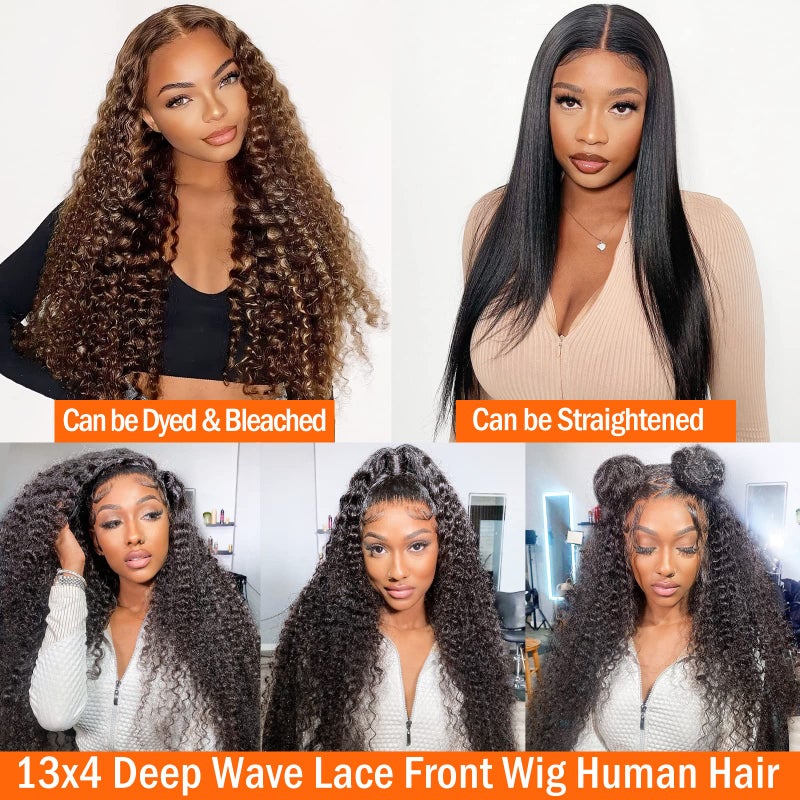 AISI Real Hair Wigs 180% Density Brazilian Wet and Wavy Lace Frontal (20 Inch) - Image 5