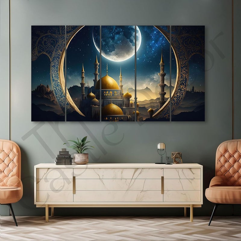 The Castle Decor Islamic painting with frame Big Size 27x48 Wall art for living roomBedroomDrawing roomHotelsWooden Framed494 - Image 1